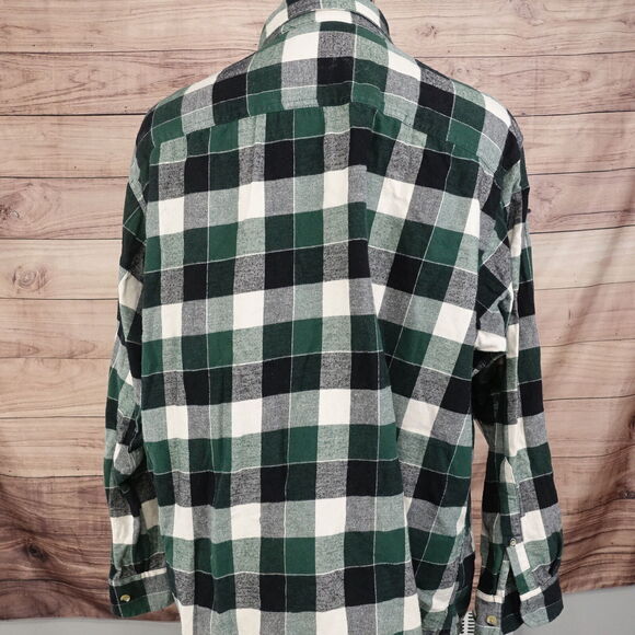 HOBBS CREEK GREEN CHECK LUMBERJACK FLANNEL BUTTON DOWN SHIRT MENS 2XL XXL - Picture 4 of 7